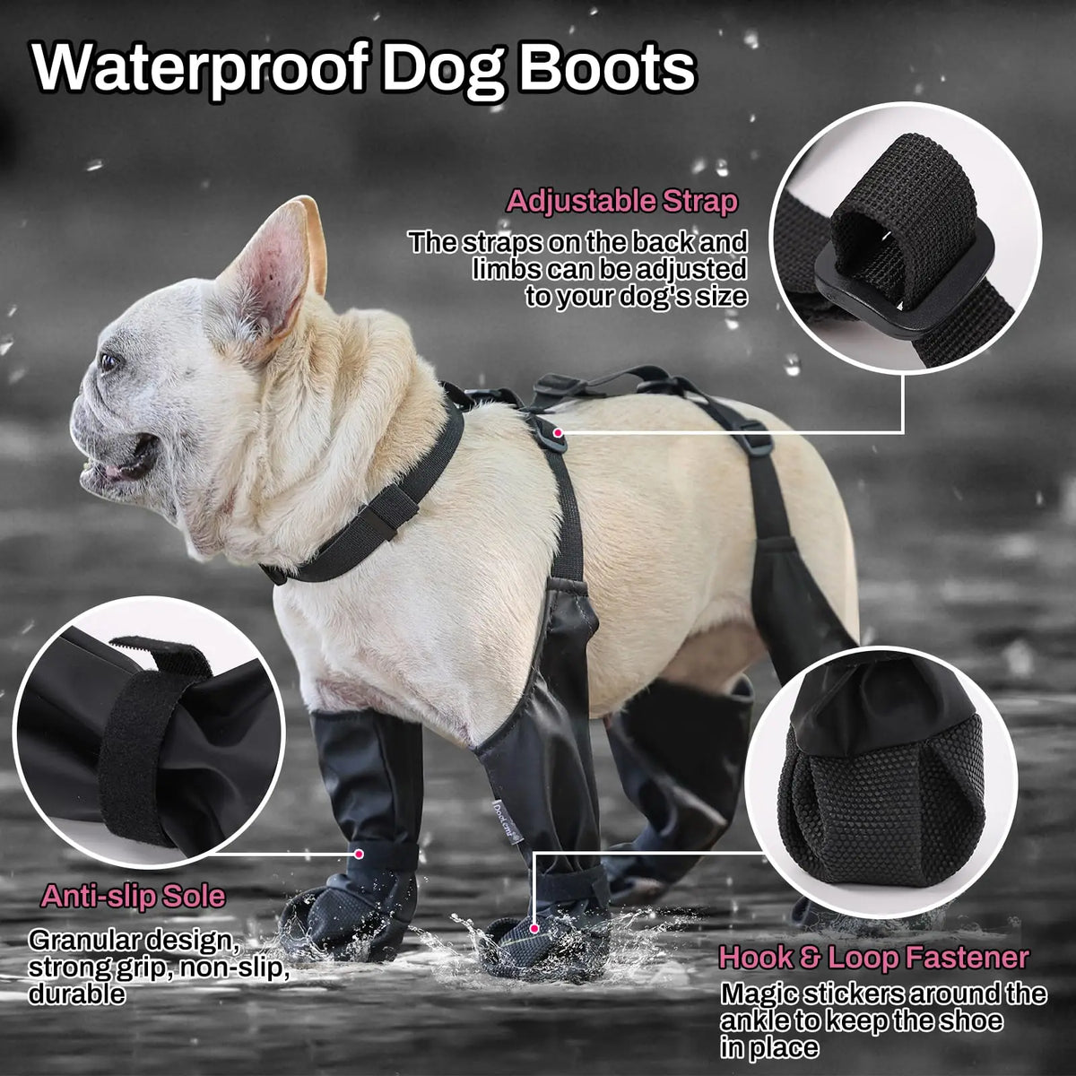 SecureFit Waterproof Dog Shoes